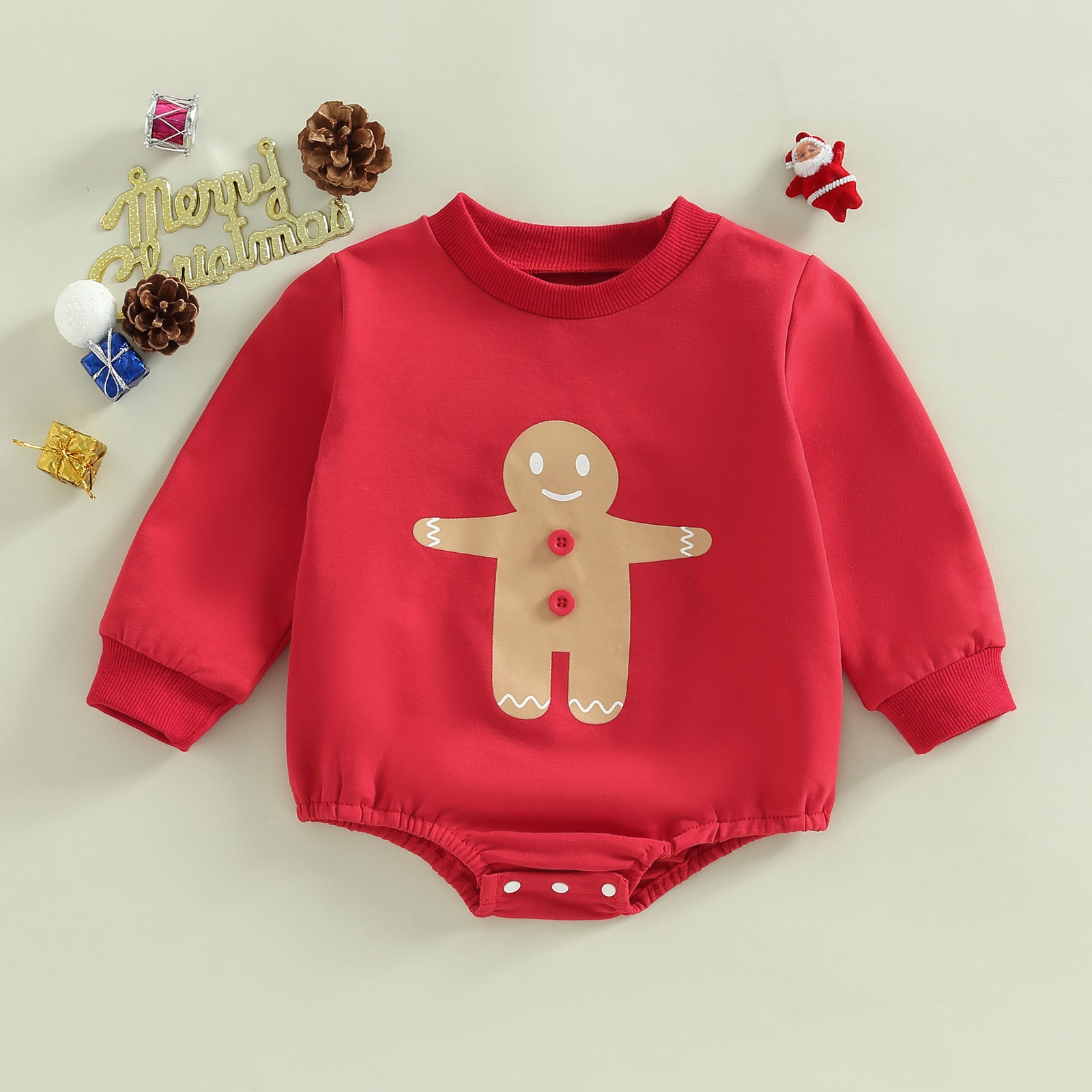 Infant Multi-color Christmas Tree Long-sleeved Harness