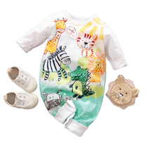 Unisex Baby Jungle Party Long Sleeve Jumpsuit - Babbez
