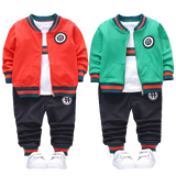 Stylish and Comfortable Three-Piece Suit for Kids - Perfect for Autumn