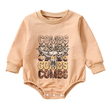Adorable Animal Print Long Sleeve Romper for Infants