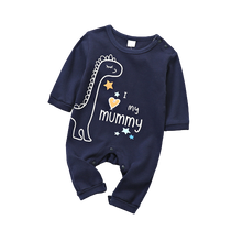 Baby Long Sleeve Dinosaur Jumpsuit - I Love My Mummy - Babbez