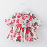 Adorable Red Chiffon Strap Dress for Baby Girls
