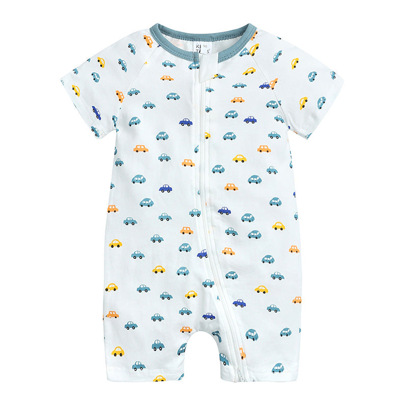 Keep Your Baby Cool with Summer Air Conditioning Suit Cotton Short-sleeved One-piece