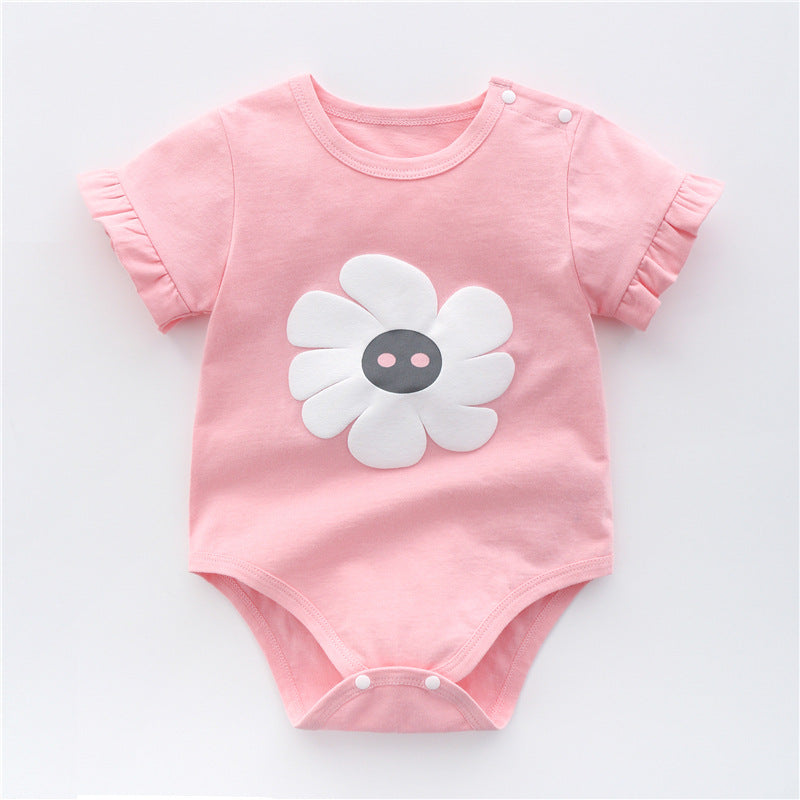 Stay Cool and Comfy with our Summer Baby Newborn Short Sleeve Jumpsuit