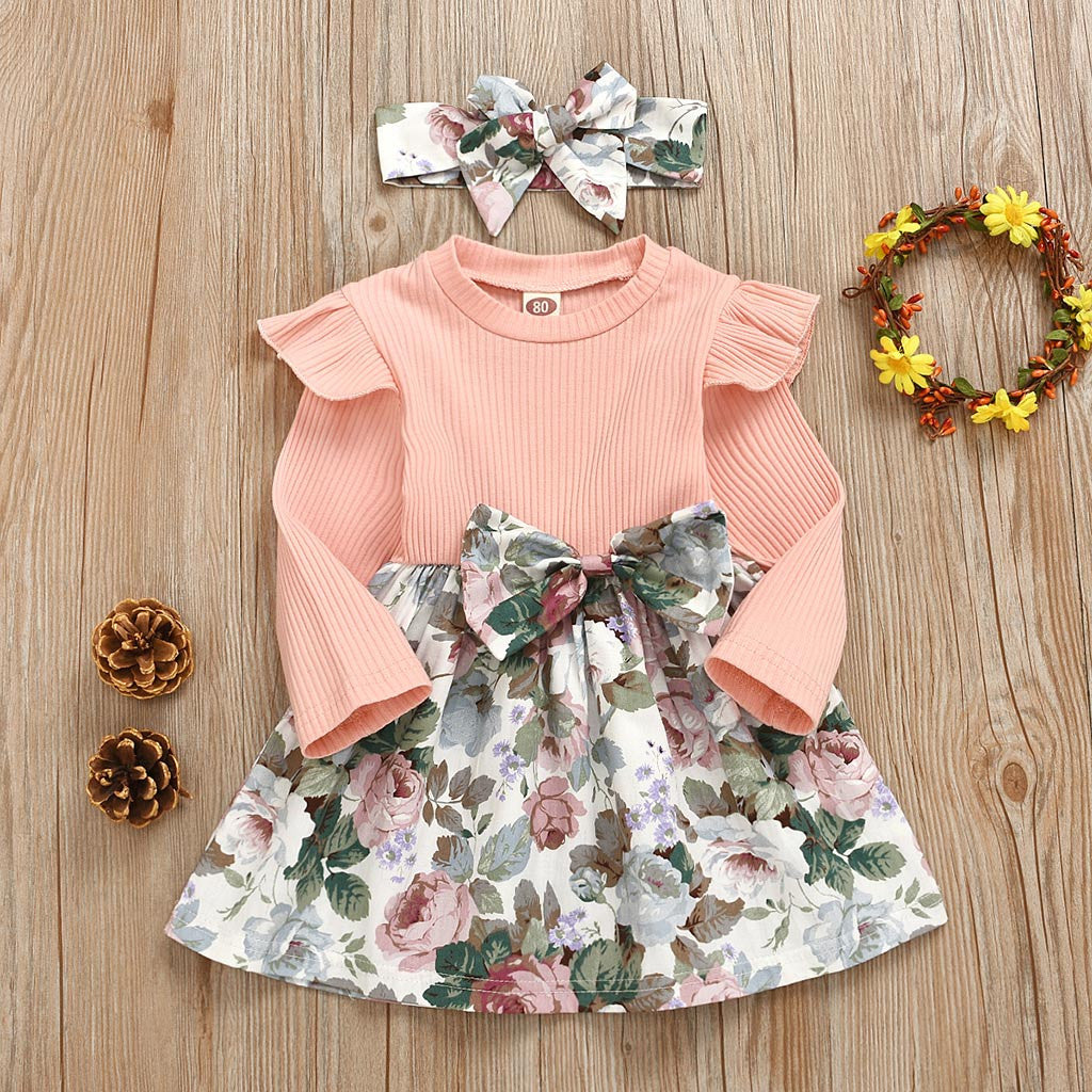 Stylish and Trendy Girls Clothes European and American Printed Dress S