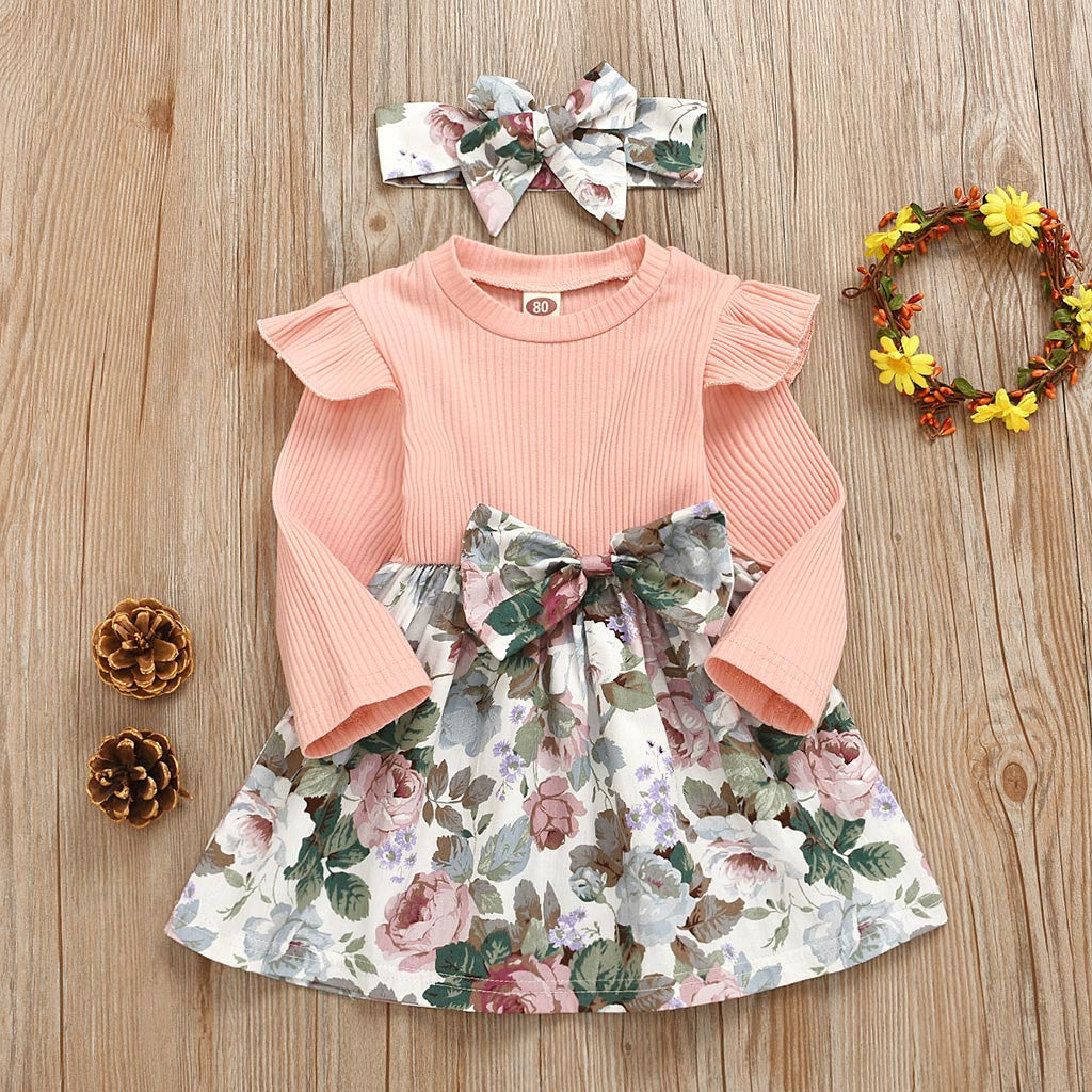 Stylish and Trendy Girls Clothes European and American Printed Dress Suits