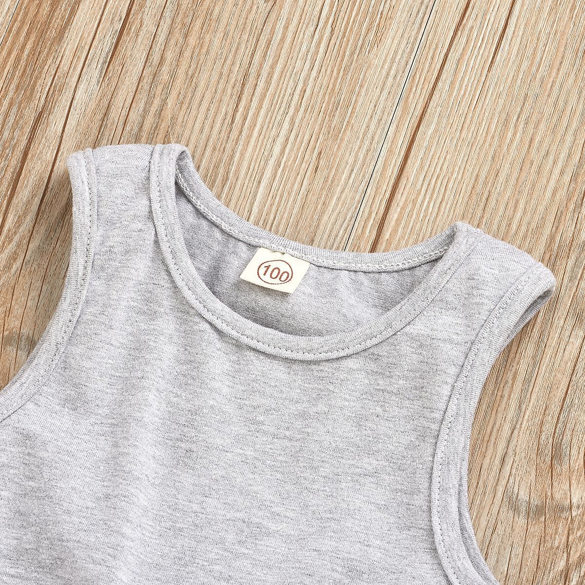 Sleeveless Top Shorts LOVE Letter Set - Babbez