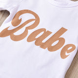 Kiko Ins Baby European And American Summer Letters Babe Short-Sleeved Romper - Babbez