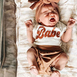 Kiko Ins Baby European And American Summer Letters Babe Short-Sleeved Romper - Babbez