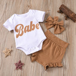 Kiko Ins Baby European And American Summer Letters Babe Short-Sleeved Romper - Babbez