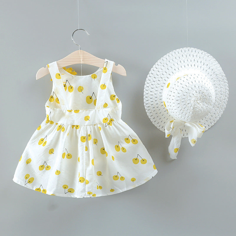 Adorable Cherry Print Dress for Baby Girls - Perfect for Any Occasion