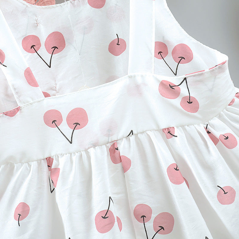 Adorable Cherry Print Dress for Baby Girls - Perfect for Any Occasion
