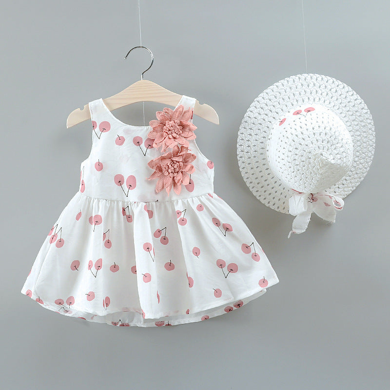 Adorable Cherry Print Dress for Baby Girls - Perfect for Any Occasion