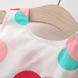 Summer Style Full Circle Printed Bow Skirt with Hat for Girls - Wholes