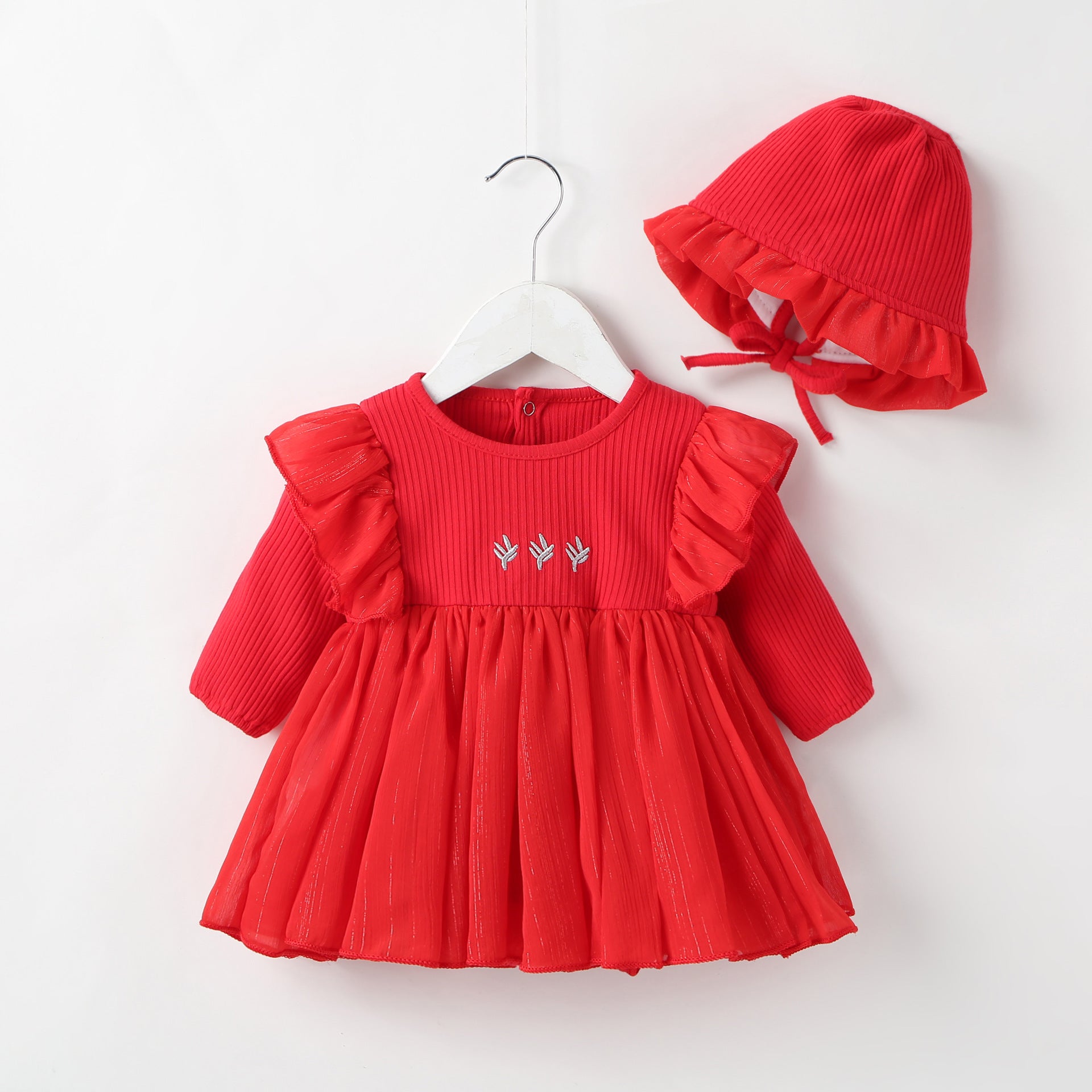 Baby Girl Autumn Dress Baby Princess Dress Red Dress
