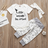 Baby Suit Autumn Spring Romper Pants Hat 3 Piece Set