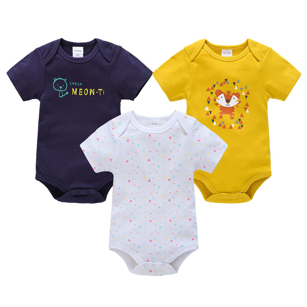 Adorable Short Sleeve Baby Bodysuits - Perfect for Your Little One