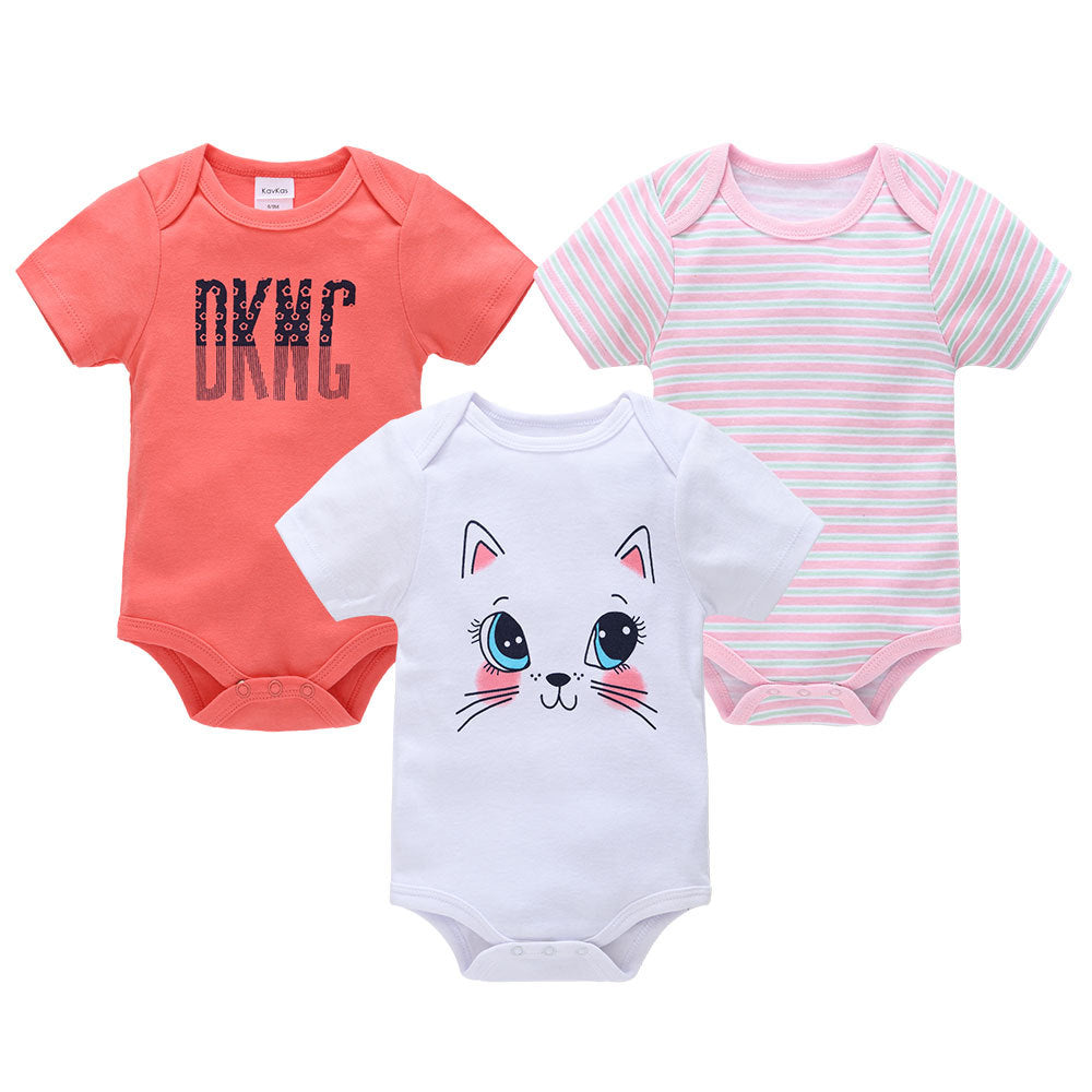 Adorable Short Sleeve Baby Bodysuits - Perfect for Your Little One