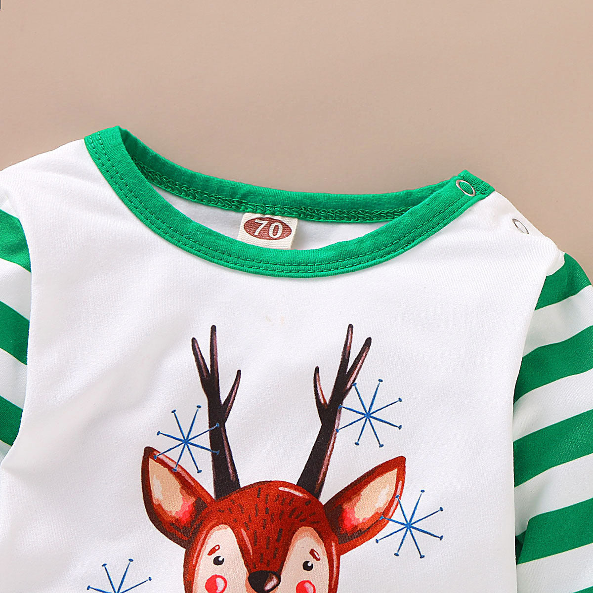 Autumn Christmas Deer Romper Children's One-piece - Perfect for the Ho
