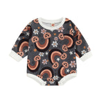 Baby Halloween Pumpkin Print Romper - Babbez