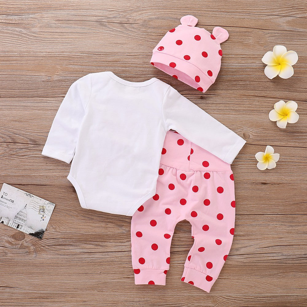 Cute Giraffe Polka Dot Printed Long Sleeve Children's Suit