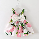Adorable Red Chiffon Strap Dress for Baby Girls