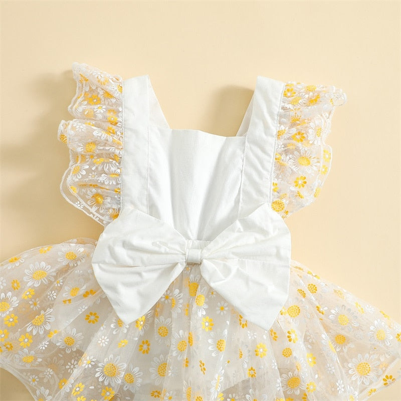 Magical Little Fairy: Bow Triangle Hoodie Dress for Girls