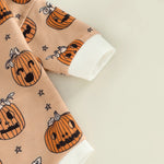 Baby Halloween Pumpkin Print Romper - Babbez
