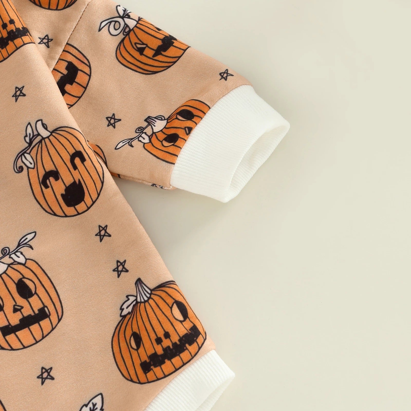 Baby Halloween Pumpkin Print Romper - BabbeZz