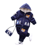 Boys' Cotton Pajama Set Dinosaur Print Long Sleeve Sleepwear Kids 2 Pi