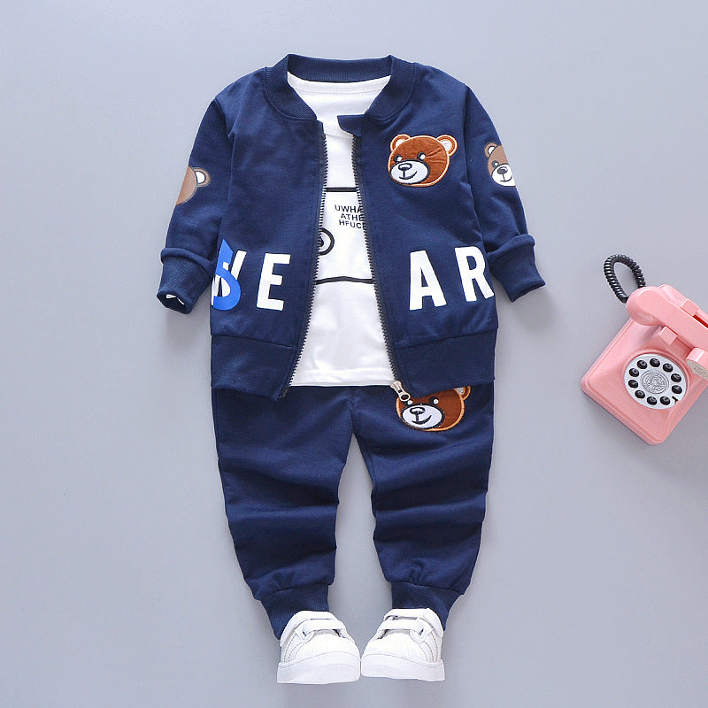Stylish and Comfortable Three-Piece Suit for Kids - Perfect for Autumn