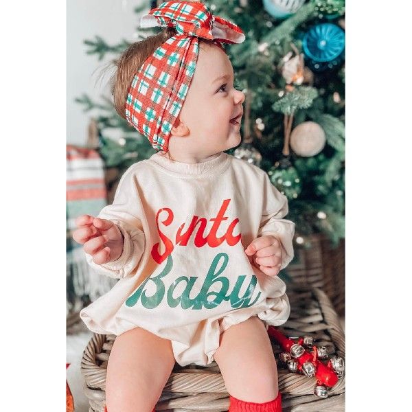 Ruffle Newborn Infant Girl Boy Christmas Outfits Long - BabbeZz