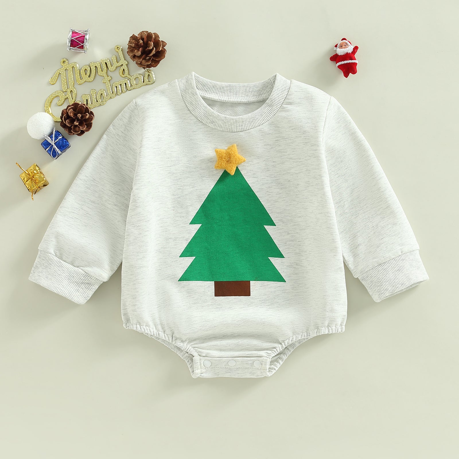 Infant Multi-color Christmas Tree Long-sleeved Harness