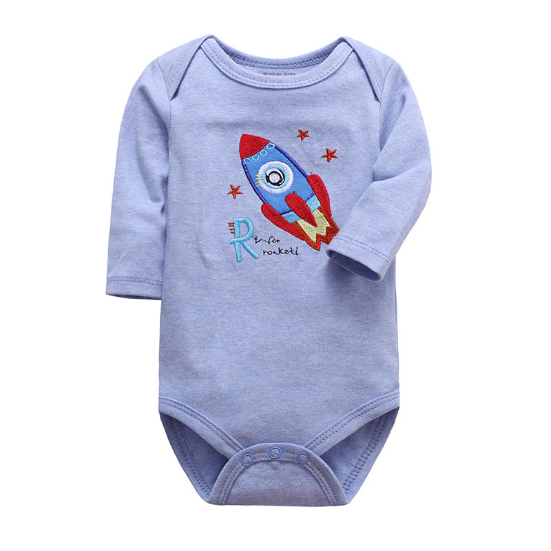 Soft Cotton Long-Sleeved Triangle Baby Bodysuit for Ultimate Comfort