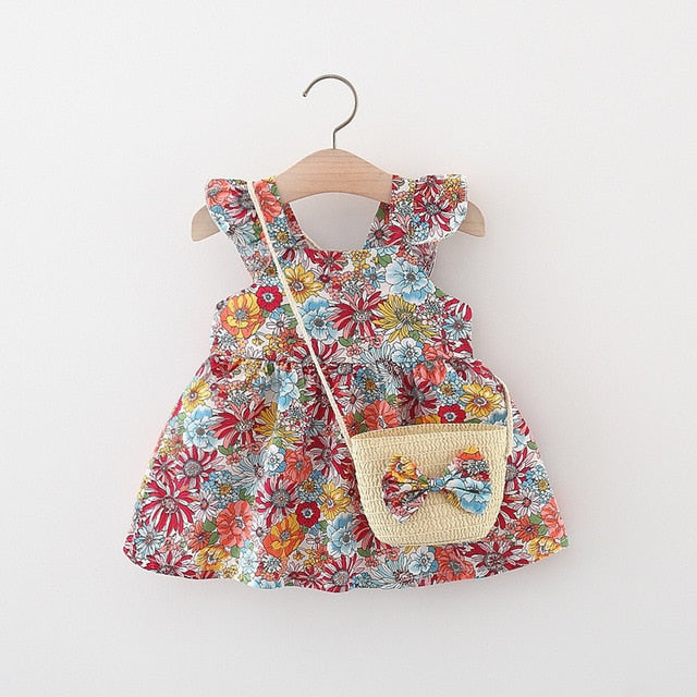 2Pcs/Set Vintage Baby Girl Dresses - Babbez