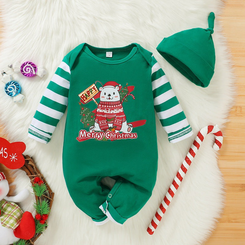 Get Your Little One Ready for the Festive Season with Cross Border Autumn and Winter Christmas Baby Jumpsuit