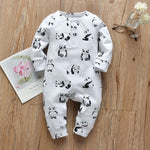 Romper Long Sleeve Print Jumpsuit Clothes Pajamas - Babbez