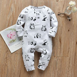 Romper Long Sleeve Print Jumpsuit Clothes Pajamas - Babbez