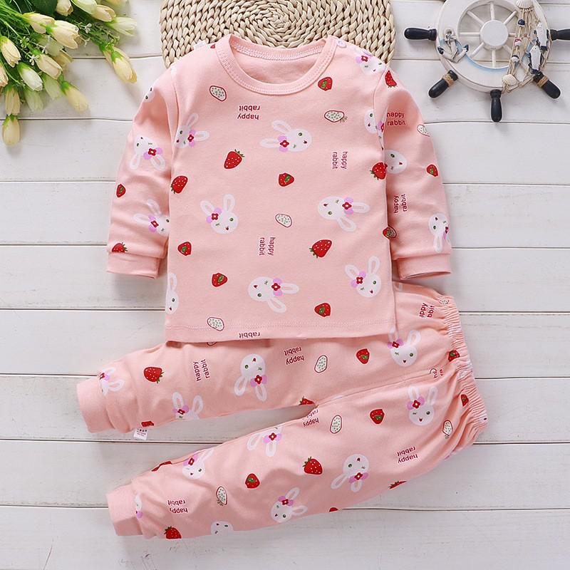 Autumn Cotton Base Baby Pajamas Set