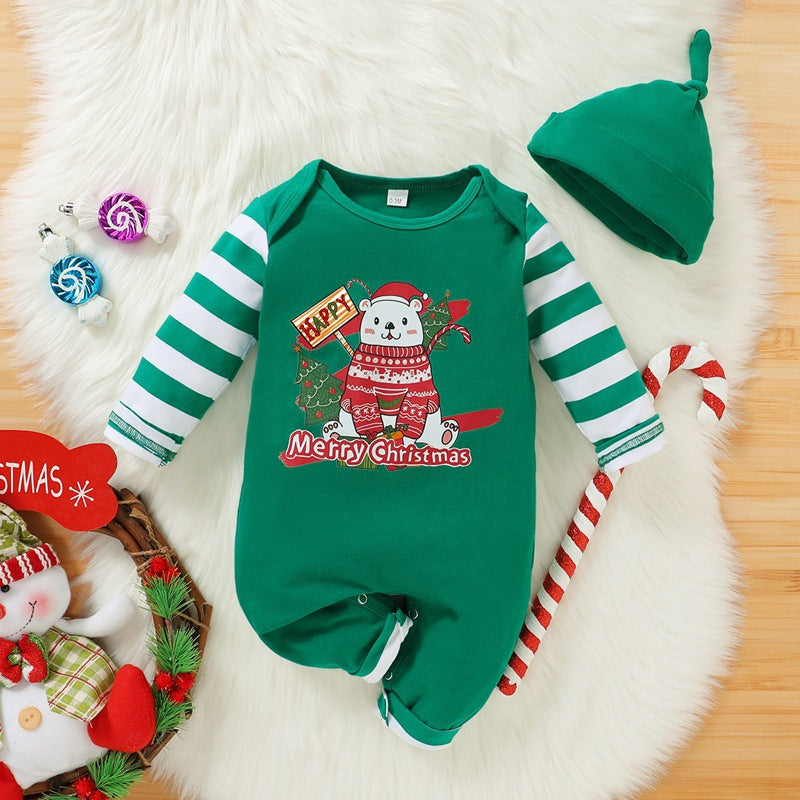 Get Your Little One Ready for the Festive Season with Cross Border Autumn and Winter Christmas Baby Jumpsuit