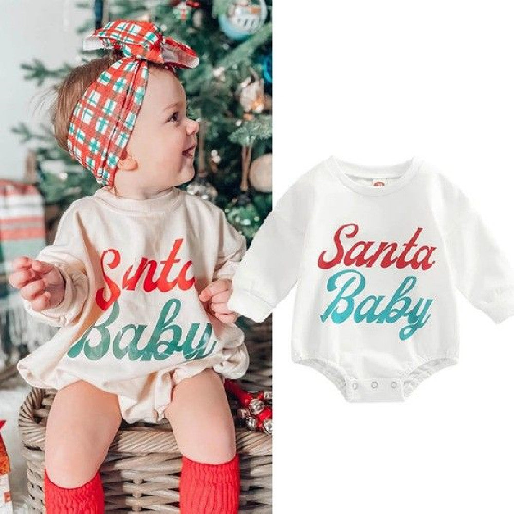 Ruffle Newborn Infant Girl Boy Christmas Outfits Long - Babbez