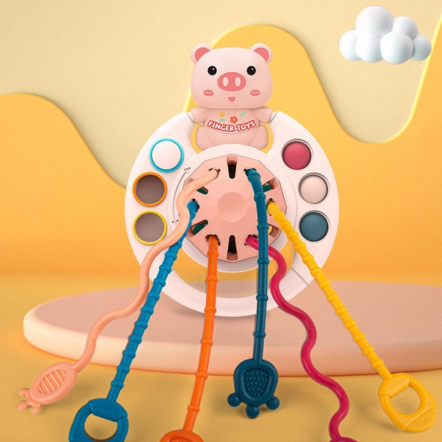 4 in 1 Montessori Pull String - Babbez