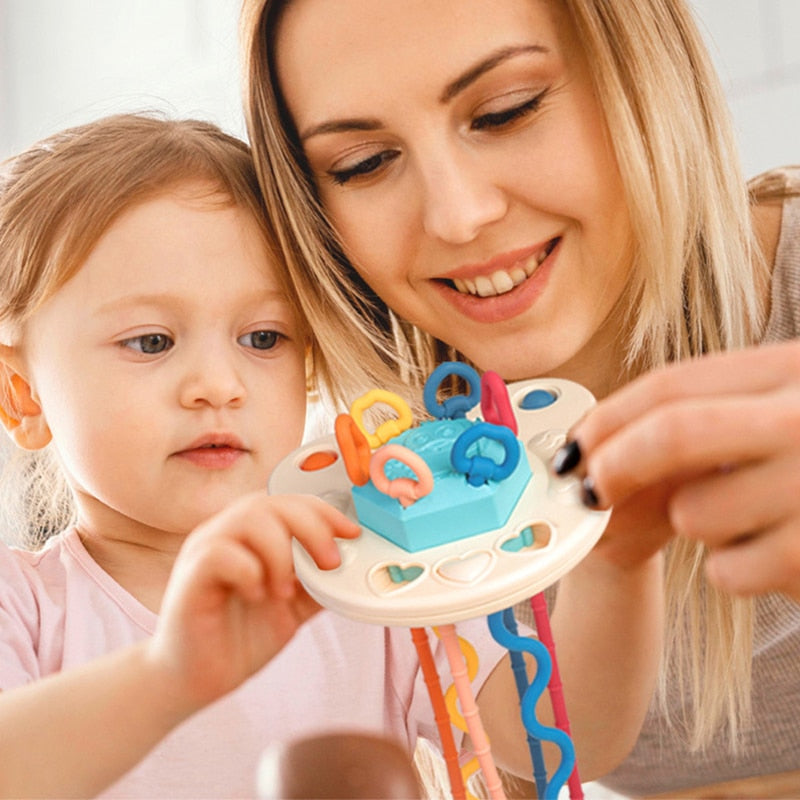 4 in 1 Montessori Pull String - Babbez