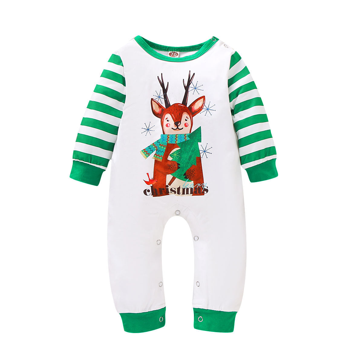 Autumn Christmas Deer Romper Children's One-piece - Perfect for the Holiday Season!