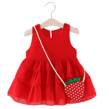 Red Chiffon Baby Dress with Delicate Straps