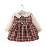 Stay Cozy and Stylish with Our Girls Bow-Knot Plaid Plus Fleece Skirt