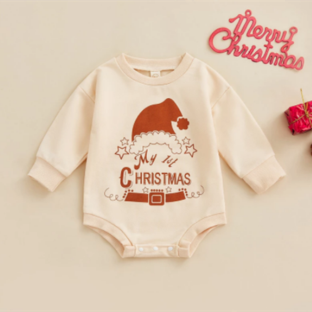 Get Your Little One into the Christmas Spirit with Our Fashion Christmas Baby Rompers
