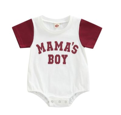 Trendy Baby Boys Summer Romper with Letter Print