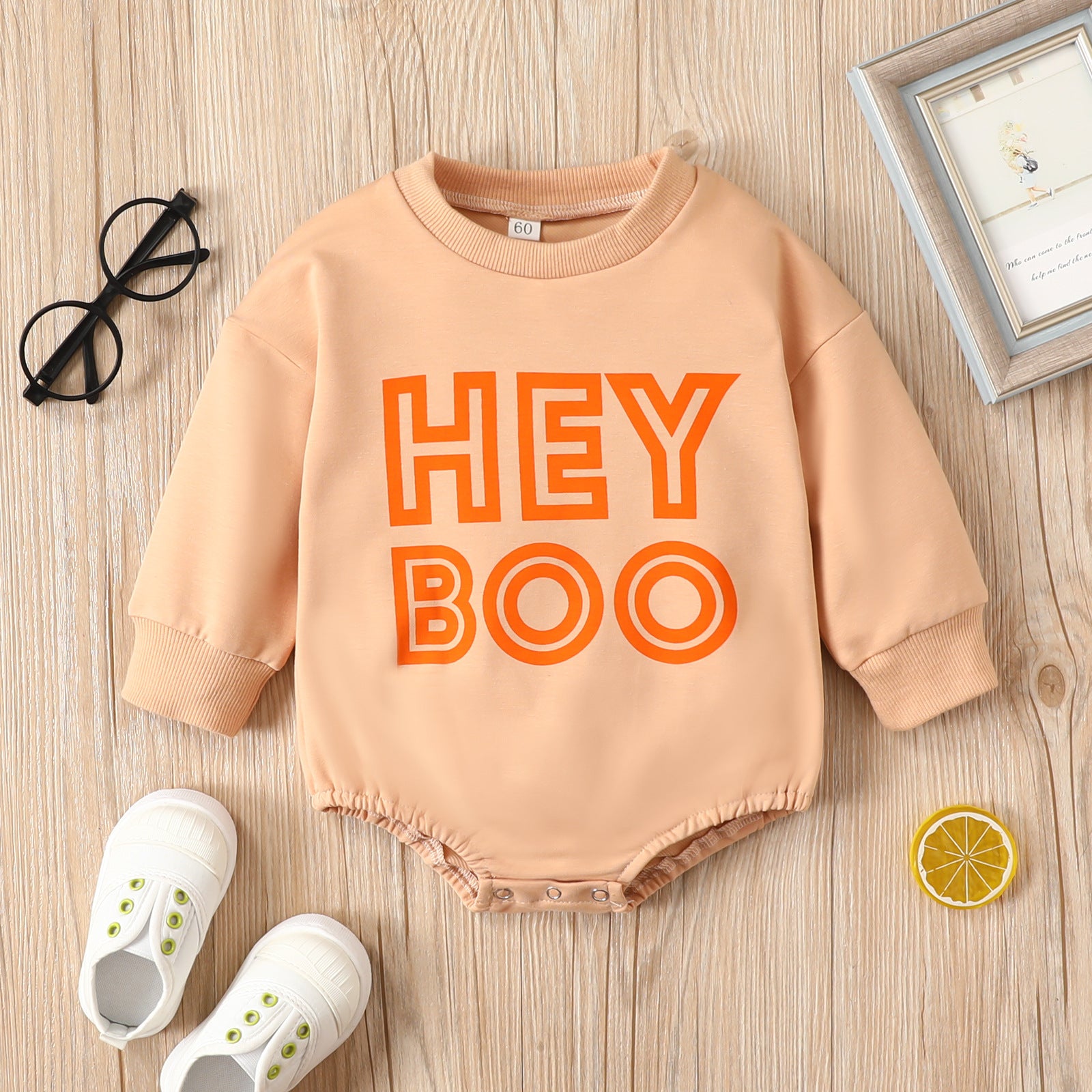 Autumn And Winter New Long Sleeve Letter Rompers Jumpsuit