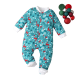 Warm and Cozy Cotton Baby Romper with Plaid Design